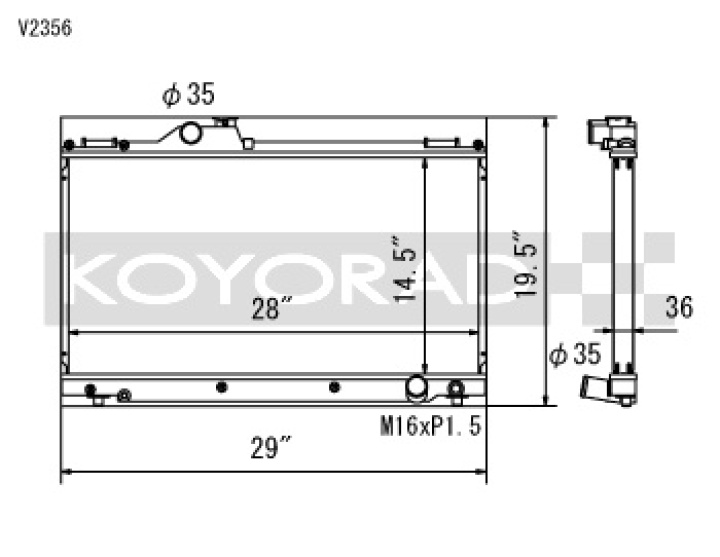 Lexus IS300 2001-2005 Aluminum Radiator Koyorad in the group Select car model / Lexus / IS 98-05 / Tuning at DDESIGN Scandinavia AB (koyV2356)
