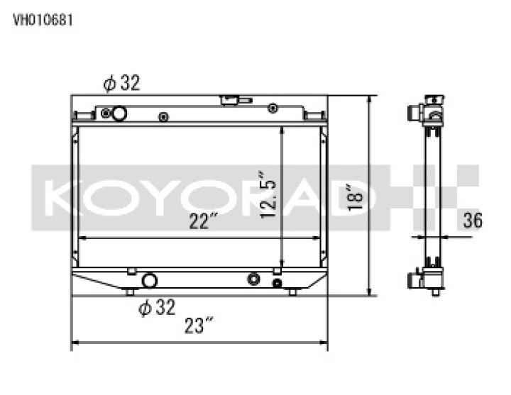 Toyota Corolla GT-S AE86 1984-1987 3SGE BEAMS Swap Aluminum Radiator Koyorad in the group Select car model / Toyota / AE86 Corolla / Tuning at DDESIGN Scandinavia AB (koyVH010681)