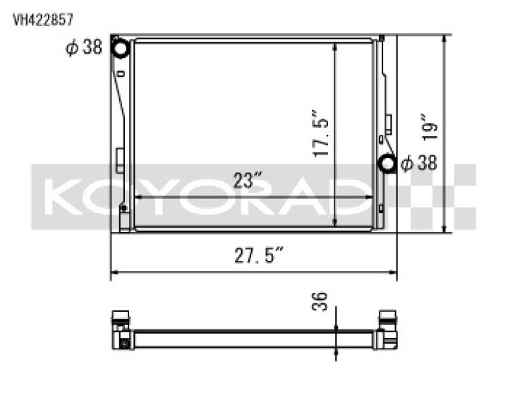 BMW E46 M54 1999-2005 Manual Trans Aluminum Radiator Koyorad in the group Select car model / BMW / 3-series (E46) 1998-2005 / Tuning / Radiators at DDESIGN Scandinavia AB (koyVH422857)