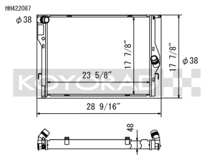 BMW M2 Comp/M3/M4 F8x 2015-2020 Aluminum Radiator Koyorad in the group Select car model / BMW / M2 2-series (F87) 2015+ / Tuning at DDESIGN Scandinavia AB (koyVH423704)