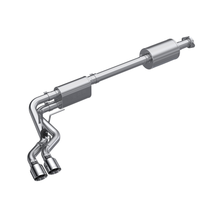 MBRP 2021+ Ford F150 Aluminized Dual Pre-Axle (Street Profile) 2.5in OD Tips 3in Cat Back Exhaust in the group Select car model / Ford / F-150 15+ / Tuning / Exhaust at DDESIGN Scandinavia AB (mbrp-S5219AL)