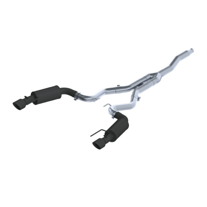 Mustang 2.3 Ecoboost - not convertible 2015-2016 3\'\' Cat Back Dual Split Rear Street Version 4.5\'\' tips Black Coated MBRP in the group Select car model / Ford / Mustang 15-17 / Tuning / Exhaust / Catbacks at DDESIGN Scandinavia AB (mbrp-S7274BLK)