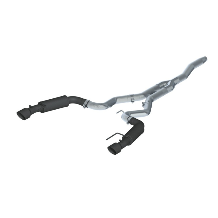 Mustang 2.3 Ecoboost - not convertible 2015-2016 3\'\' Cat Back Dual Split Rear Race Version 4.5\'\' tips Black Coated MBRP in the group Select car model / Ford / Mustang 15-17 / Tuning / Exhaust / Catbacks at DDESIGN Scandinavia AB (mbrp-S7275BLK)