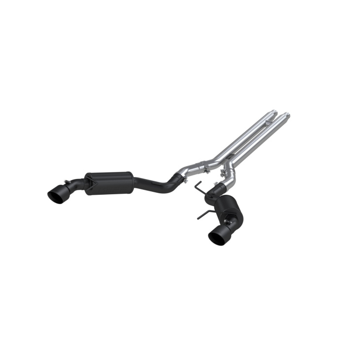 Mustang GT 5.0 - Coupe Only 2015-2016 3\'\' Cat Back Dual Split Rear Street Version 4.5\'\' tips Black Coated MBRP in the group Select car model / Ford / Mustang 15-17 / Tuning / Exhaust / Catbacks at DDESIGN Scandinavia AB (mbrp-S7277BLK)