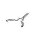 Mustang GT 5.0 - Coupe Only 2015-2016 3\'\' Cat Back Dual Split Rear Race Version 4.5\'\' tips Aluminized Steel MBRP