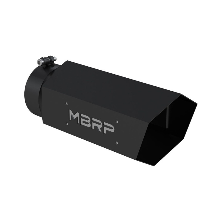 MBRP Universal Hex Tip 5in Inlet 16in Length w/ Logo - Black Coated in the group Tuning / Exhaust and Manifold / Exhaust tips at DDESIGN Scandinavia AB (mbrp-T5166BLK)