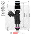 Bosch injector 2200cc NGI2, 65mm (EV14L) Nuke Performance