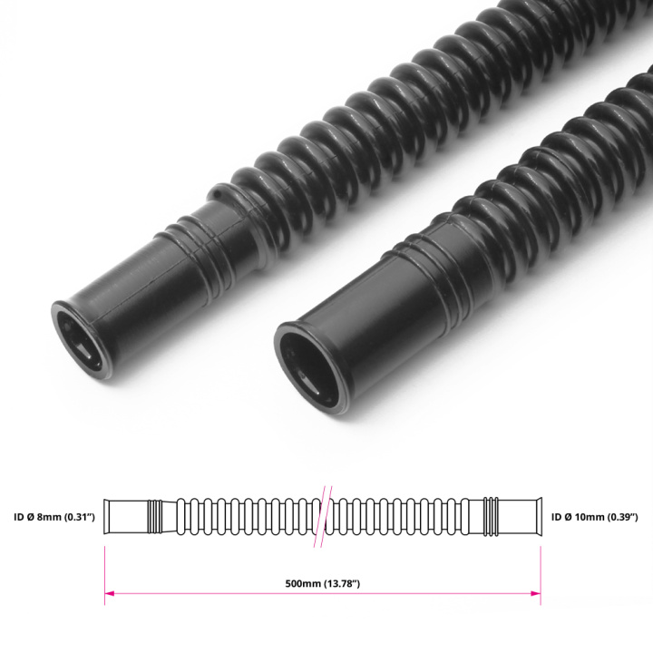 Convoluted black nylon in-tank fuel hose Ø8/10mm 500mm Nuke Performance in the group Tuning / AN-Couplings / AN Hoses & Pipes / AN Hoses at DDESIGN Scandinavia AB (nuke-150-20-301)
