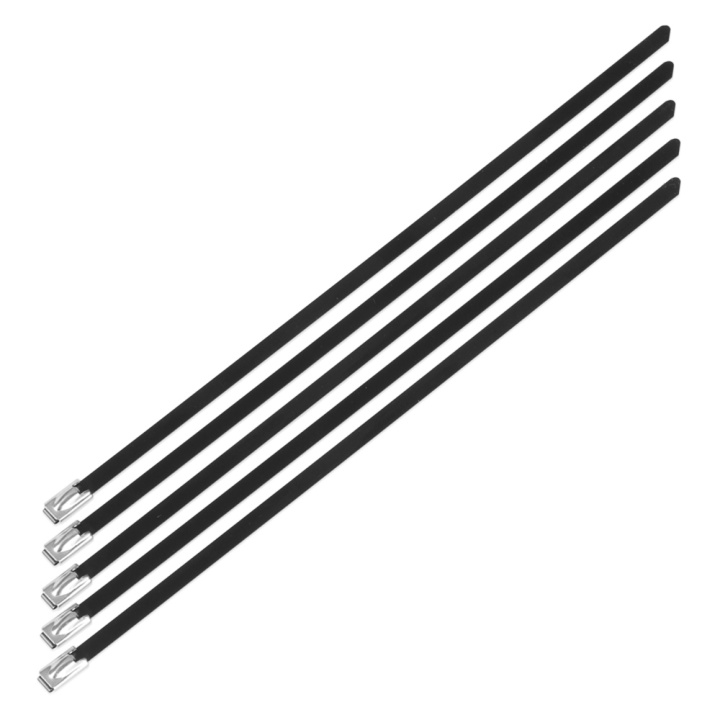 Stainless steel locking ties, 4.6mm x 200mm Black, 5pcs Nuke Performance in the group Tuning / Thermal insulation & Cable protection at DDESIGN Scandinavia AB (nuke-290-01-103)