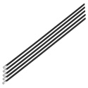 Stainless steel locking ties, 7.9mm x 500mm Black, 5pcs Nuke Performance