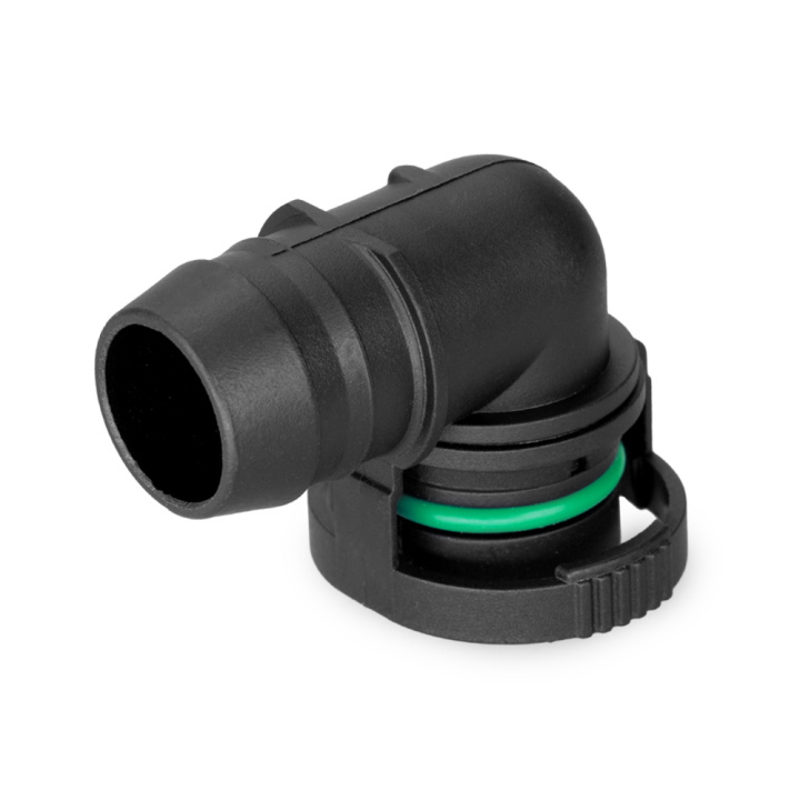BQL 22 Male to Convoluted hose, 90 Degree Nuke Performance in the group Tuning / AN-Couplings / AN Components / Quick Connections at DDESIGN Scandinavia AB (nuke-290-22-108)