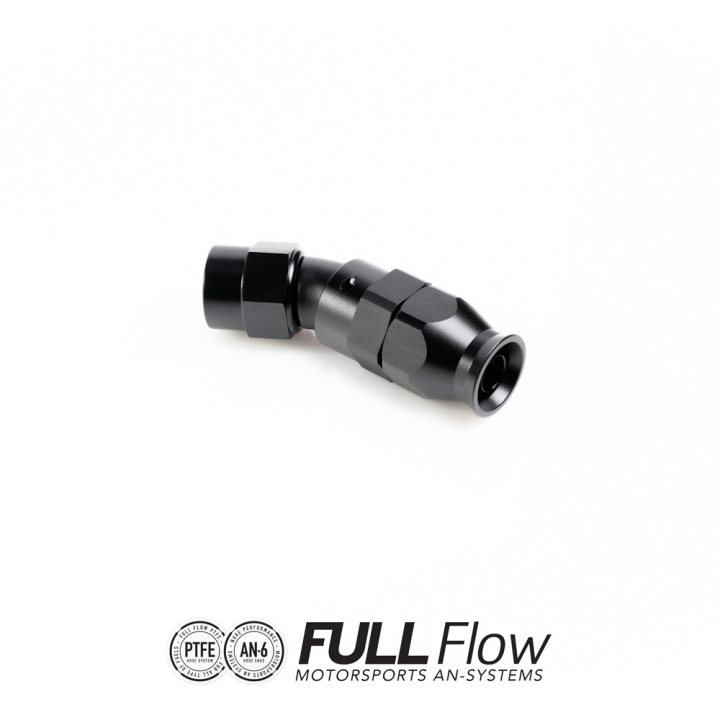 Full Flow PTFE Hose End Fitting 30 Degree AN-6 Nuke Performance in the group Tuning / AN-Couplings / AN Hose Ends / AN Hose Ends PTFE at DDESIGN Scandinavia AB (nuke-810-03-106)