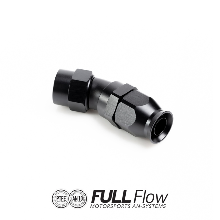 Full Flow PTFE Hose End Fitting 30 Degree AN-10 Nuke Performance in the group Tuning / AN-Couplings / AN Hose Ends / AN Hose Ends PTFE at DDESIGN Scandinavia AB (nuke-810-03-110)
