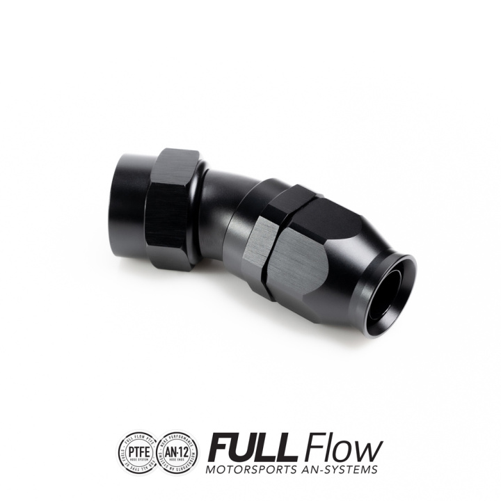 Full Flow PTFE Hose End Fitting 30 Degree AN-12 Nuke Performance in the group Tuning / AN-Couplings / AN Hose Ends / AN Hose Ends PTFE at DDESIGN Scandinavia AB (nuke-810-03-112)