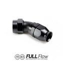 Full Flow PTFE Hose End Fitting 45 Degree AN-12 Nuke Performance