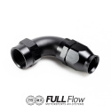 Full Flow PTFE Hose End Fitting 90 Degree AN-12 Nuke Performance