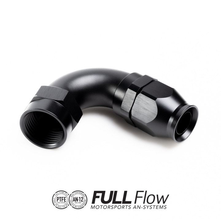 Full Flow PTFE Hose End Fitting 120 Degree AN-12 Nuke Performance in the group Tuning / AN-Couplings / AN Hose Ends / AN Hose Ends PTFE at DDESIGN Scandinavia AB (nuke-810-12-112)