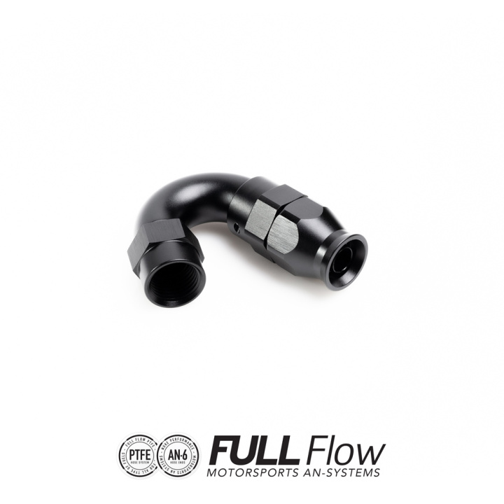Full Flow PTFE Hose End Fitting 150 Degree AN-6 Nuke Performance in the group Tuning / AN-Couplings / AN Hose Ends / AN Hose Ends PTFE at DDESIGN Scandinavia AB (nuke-810-15-106)