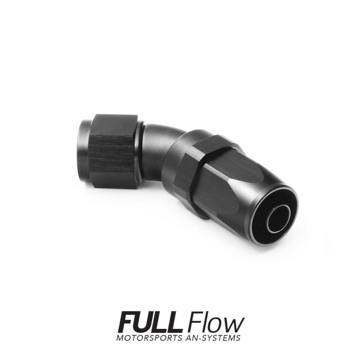 Full Flow AN Hose End Fitting 45 Degree AN-6 Nuke Performance in the group Tuning / AN-Couplings / AN Hose Ends / AN Hose Ends Standard at DDESIGN Scandinavia AB (nuke-830-04-106)
