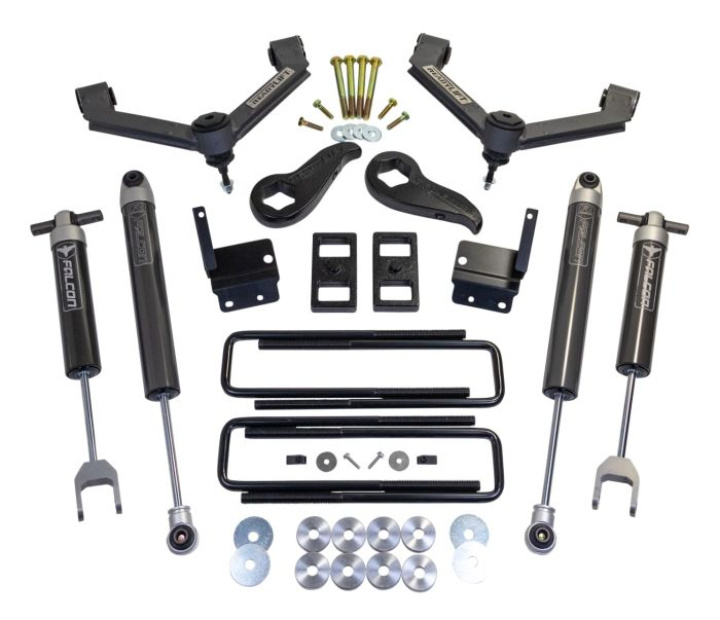 GM SILVERADO / SIERRA 2500HD/3500HD 2020-2024 3\'\' Front with 2\'\' Rear SST Lift Kit WITH FABRICATED CONTROL ARMS AND FALCON 1.1 MONOTUBE SHOCKS Readylift in the group Select car model / Chevrolet / Silverado 14+ / Chassis at DDESIGN Scandinavia AB (rlt69-30320)