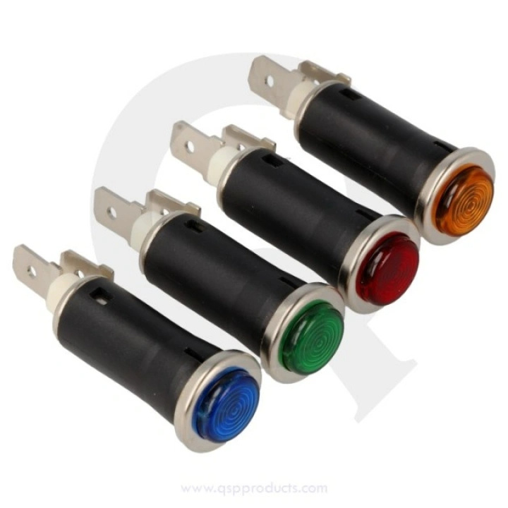 Warning light - 12V - Chrome Base in the group Tuning / Electronics / Warning lights at DDESIGN Scandinavia AB (var-QE2005-08)