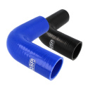 QSP Silicone hose - 90° bend (fuel and oil resistant) Black / Blue