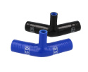QSP Silicone T-bend 45° - 32 mm (19 mm connection) Black / Blue QSP Products