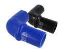 QSP Silicone hump hose - 90° bend Black / Blue