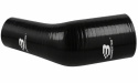 Silicone Hose Black Reducer 45degree BahnMeister