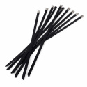 Black stainless steel locking ties (10pcs) Bahnmeister