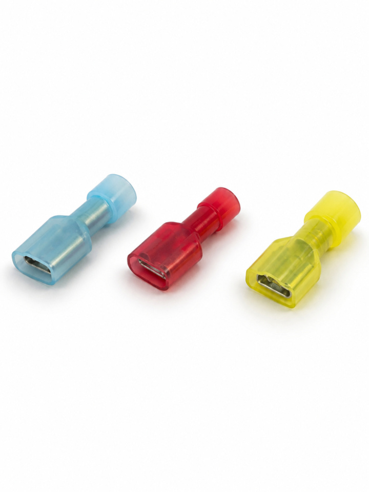 Insulated Female Terminal 6.3mm (10-Pack) Bahnmeister in the group Tuning / Electronics / Cable lugs - Joint sleeves - Flat pins at DDESIGN Scandinavia AB (var-bhmkabelsko-hona)