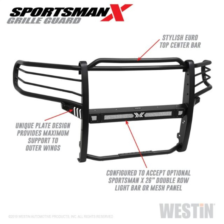 Westin 19-21 Ram 1500 Sportsman X Grille Guard - Textured Black (Excluding Classic & Rebel) in the group Select car model / Dodge / Ram 19+ / Styling / Bumpers at DDESIGN Scandinavia AB (wes40-33975)