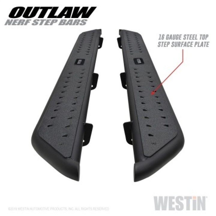 Ram 1500 Crew Cab Incl. TRX 2019+ Outlaw Nerf Step Bars (Black Textured) Westin/HDX in the group Select car model / Dodge / Ram 19+ / Styling / Door sill at DDESIGN Scandinavia AB (wes58-54085)