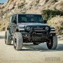 Westin 18-24 Jeep Wrangler WJ2 Full Width Front Bumper w/LED Light Bar Mount Textured Black